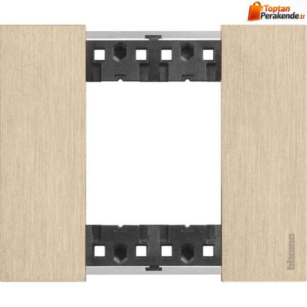 Bticino KA4802ZW Metal Çerçeve 2M Altın